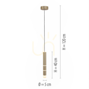 PURE-VEGA 2211-60 Brass 4xLED Pendant Light small 7