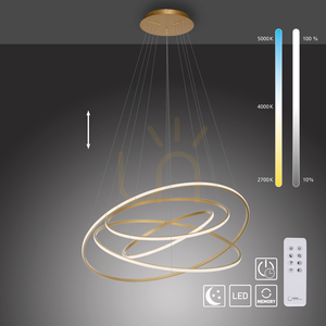 TESSARA 2124-60 Brass 1xLED Pendant Light small 13
