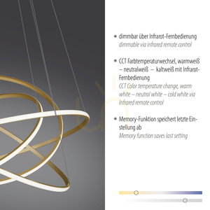 TESSARA 2124-60 Brass 1xLED Pendant Light small 3