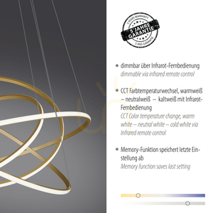 TESSARA 2124-60 Brass 1xLED Pendant Light small 4