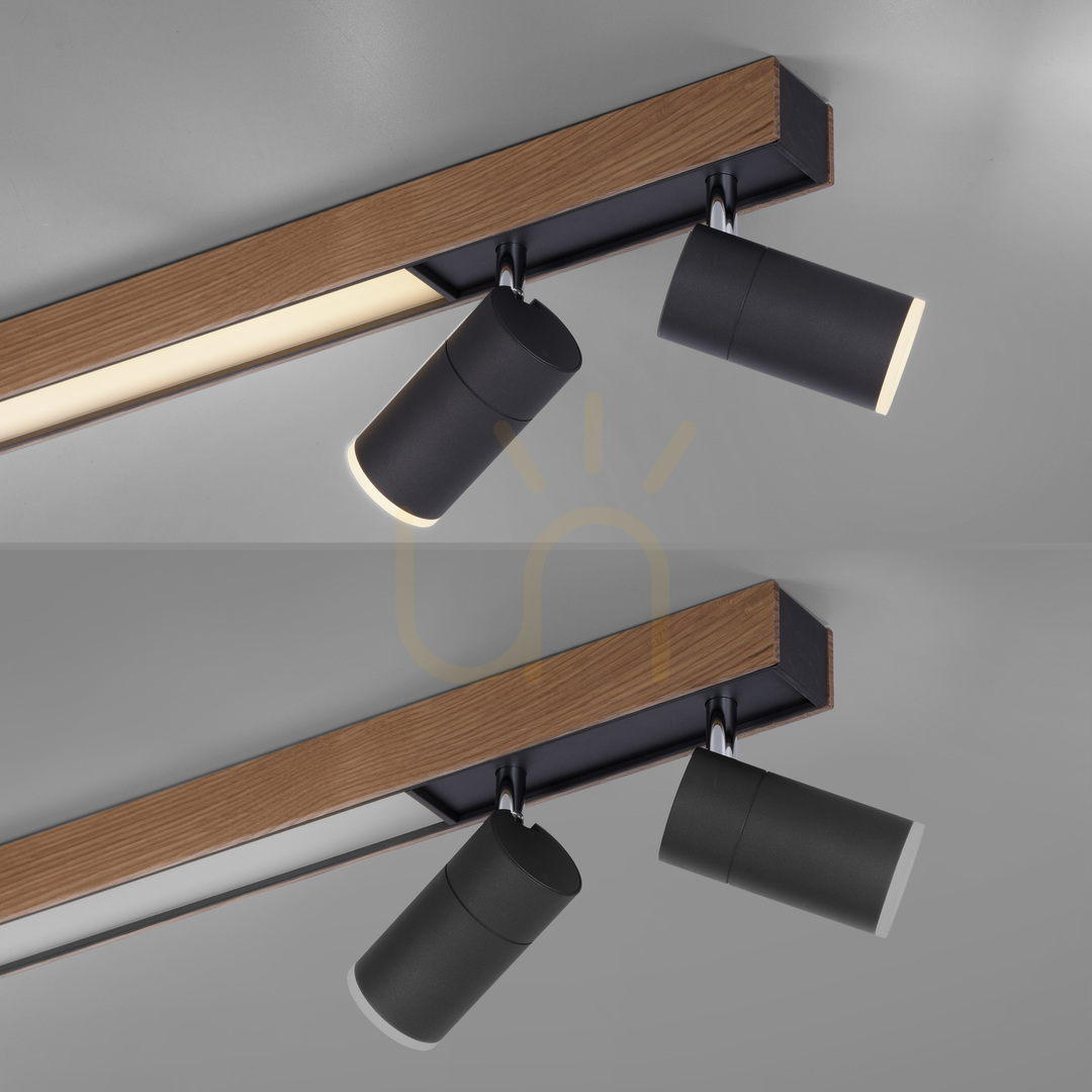 Check PURE-LINES 6121-79 Ceiling Light, Wood Finish, 5xLED PURE-LINES 6121-79 Ceiling Light, Wood Finish, 5xLED