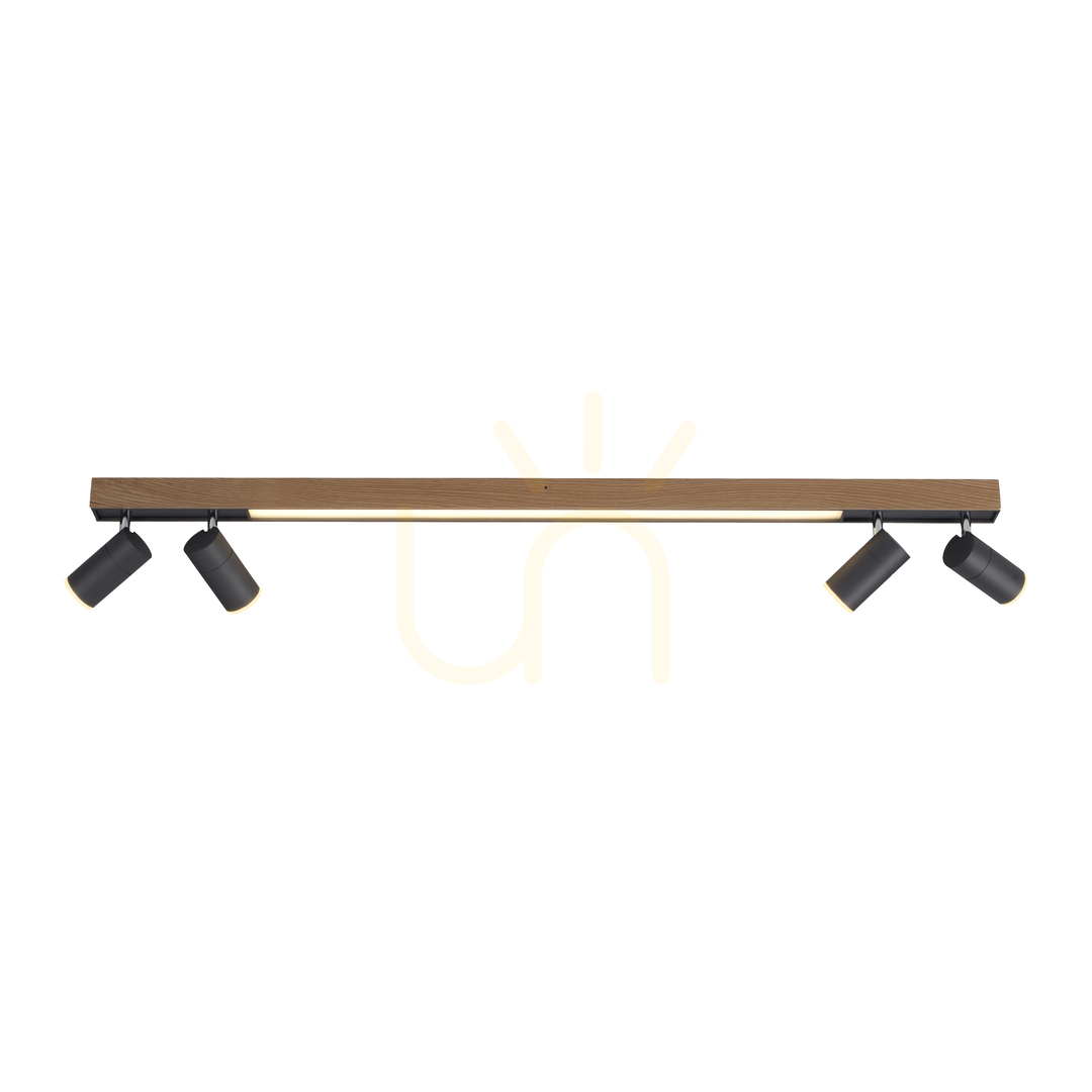View PURE-LINES 6121-79 Ceiling Light, Wood Finish, 5xLED PURE-LINES 6121-79 Ceiling Light, Wood Finish, 5xLED