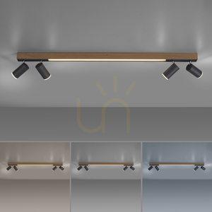 PURE-LINES 6121-79 Ceiling Light, Wood Finish, 5xLED 5 PURE-LINES 6121-79 Ceiling Light, Wood Finish, 5xLED small 5