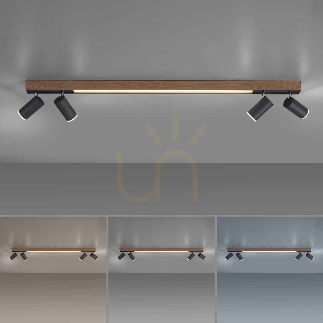 Check PURE-LINES 6121-79 Ceiling Light, Wood Finish, 5xLED PURE-LINES 6121-79 Ceiling Light, Wood Finish, 5xLED