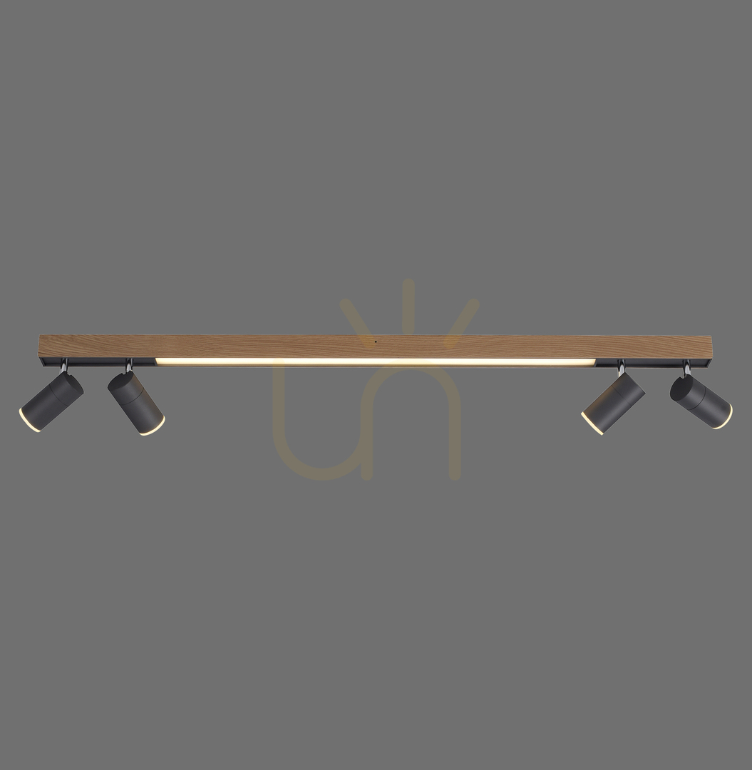 Preview PURE-LINES 6121-79 Ceiling Light, Wood Finish, 5xLED PURE-LINES 6121-79 Ceiling Light, Wood Finish, 5xLED