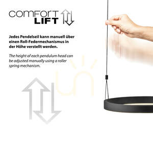 ESKO 2360-18 Black 2xLED Pendant Light small 6