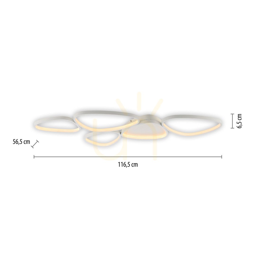 Show PEBBLES 14045-16 White Ceiling Light, 1xLED PEBBLES 14045-16 White Ceiling Light, 1xLED