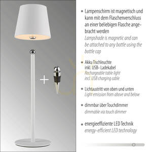 BOTERIA 19251-16 White 1xLED Table Lamp small 3