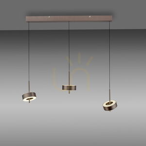 Q-ROTATE 2248-34 Brown 3xLED Pendant Light small 14