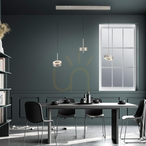 Q-ROTATE 2248-95 Silver 3xLED Pendant Light small 2
