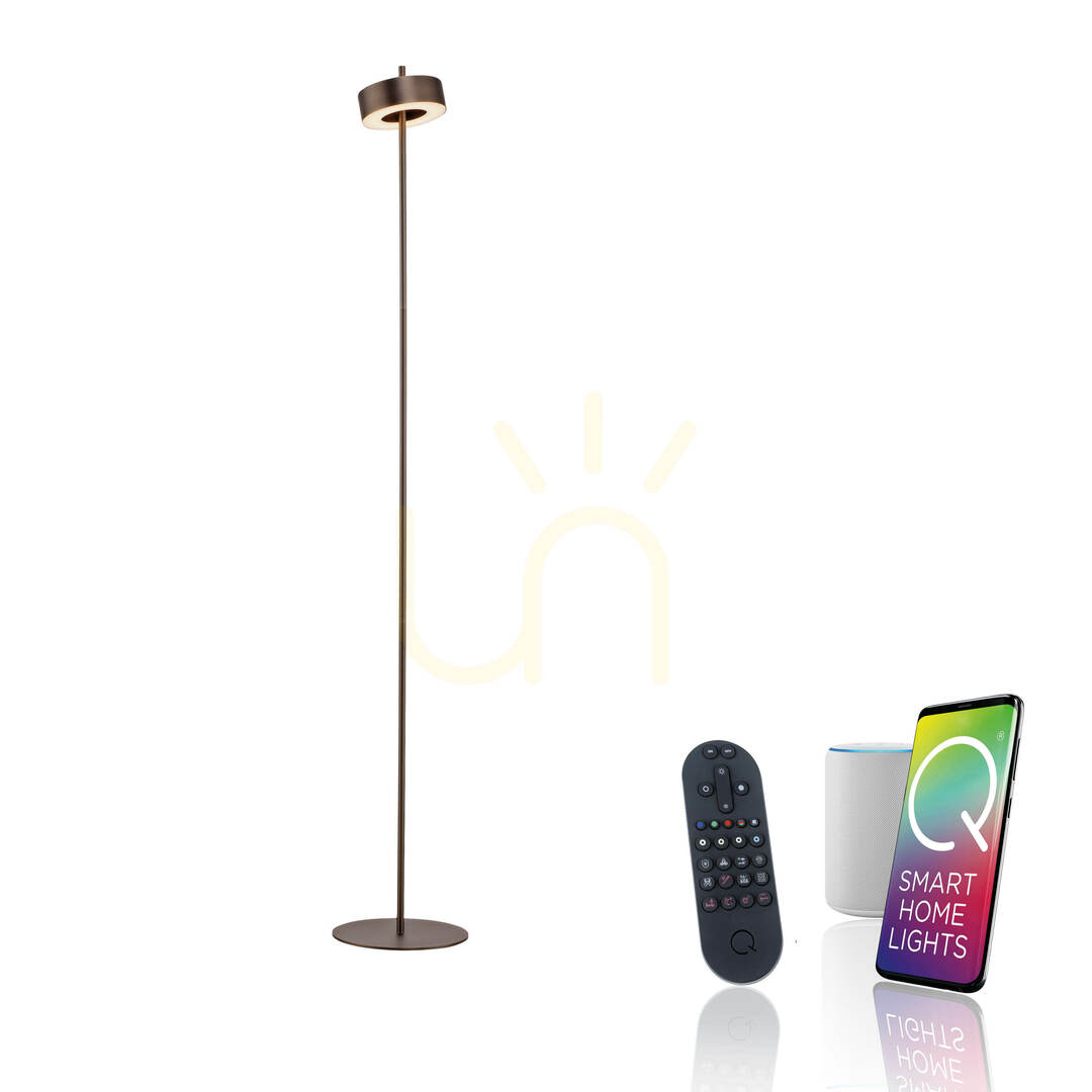 View Q-ROTATE 324-34 Floor Lamp, Brown, 1xLED Q-ROTATE 324-34 Floor Lamp, Brown, 1xLED