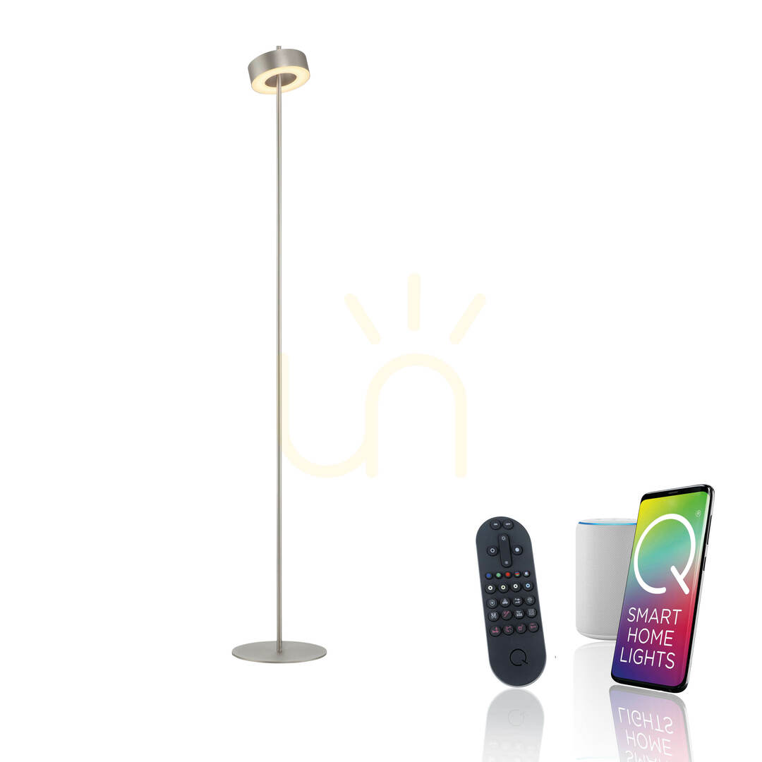View Q-ROTATE 324-95 Floor Lamp, Silver, 1xLED Q-ROTATE 324-95 Floor Lamp, Silver, 1xLED