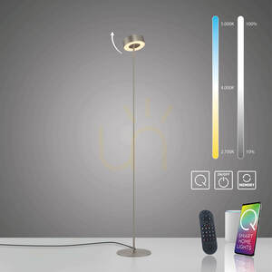 Q-ROTATE 324-95 Floor Lamp, Silver, 1xLED 11 Q-ROTATE 324-95 Floor Lamp, Silver, 1xLED small 11