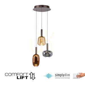 IRIDES 2679-70 Multicolor 3xLED Pendant Light 1 IRIDES 2679-70 Multicolor 3xLED Pendant Light small 1