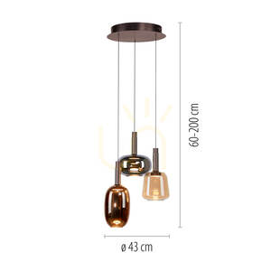 IRIDES 2679-70 Multicolor 3xLED Pendant Light 8 IRIDES 2679-70 Multicolor 3xLED Pendant Light small 8