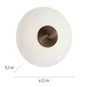 PURE VITRUM 6082-34 Brown Wall Sconce, 1xLED small 15