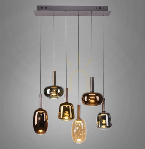 Check IRIDES 2681-70 Multicolor 6xLED Pendant Light