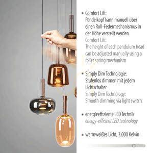 IRIDES 2682-70 Multicolor 5xLED Pendant Light 3 IRIDES 2682-70 Multicolor 5xLED Pendant Light small 3