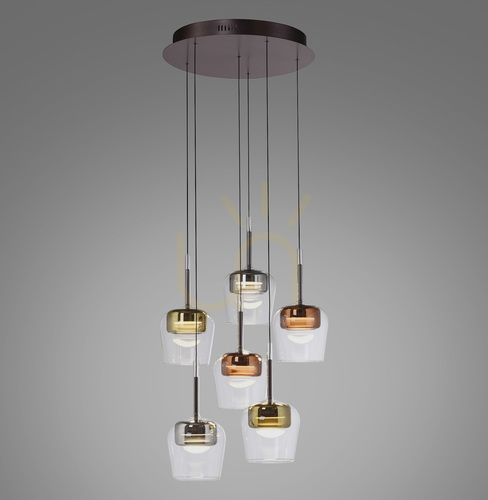 Check Q-KON 2744-70 Multicolor 6xLED Pendant Light