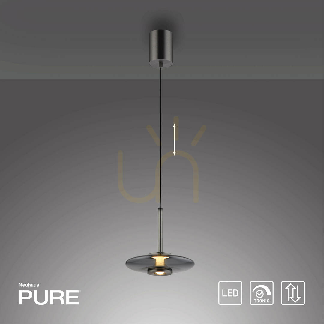 Show PURE VITRUM 2053-15 Gray 2xLED Pendant Light PURE VITRUM 2053-15 Gray 2xLED Pendant Light