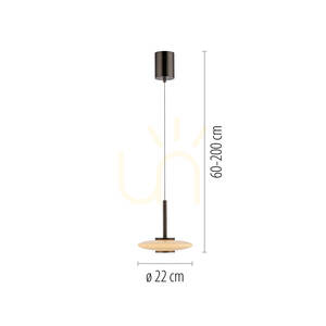 PURE VITRUM 2053-34 Brown 2xLED Pendant Light small 12