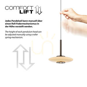 PURE VITRUM 2053-34 Brown 2xLED Pendant Light small 6