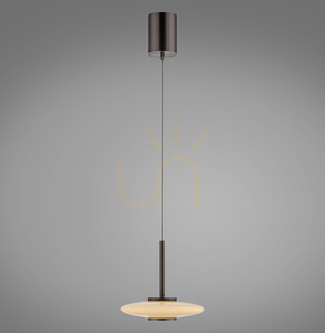 PURE VITRUM 2053-34 Brown 2xLED Pendant Light small 0