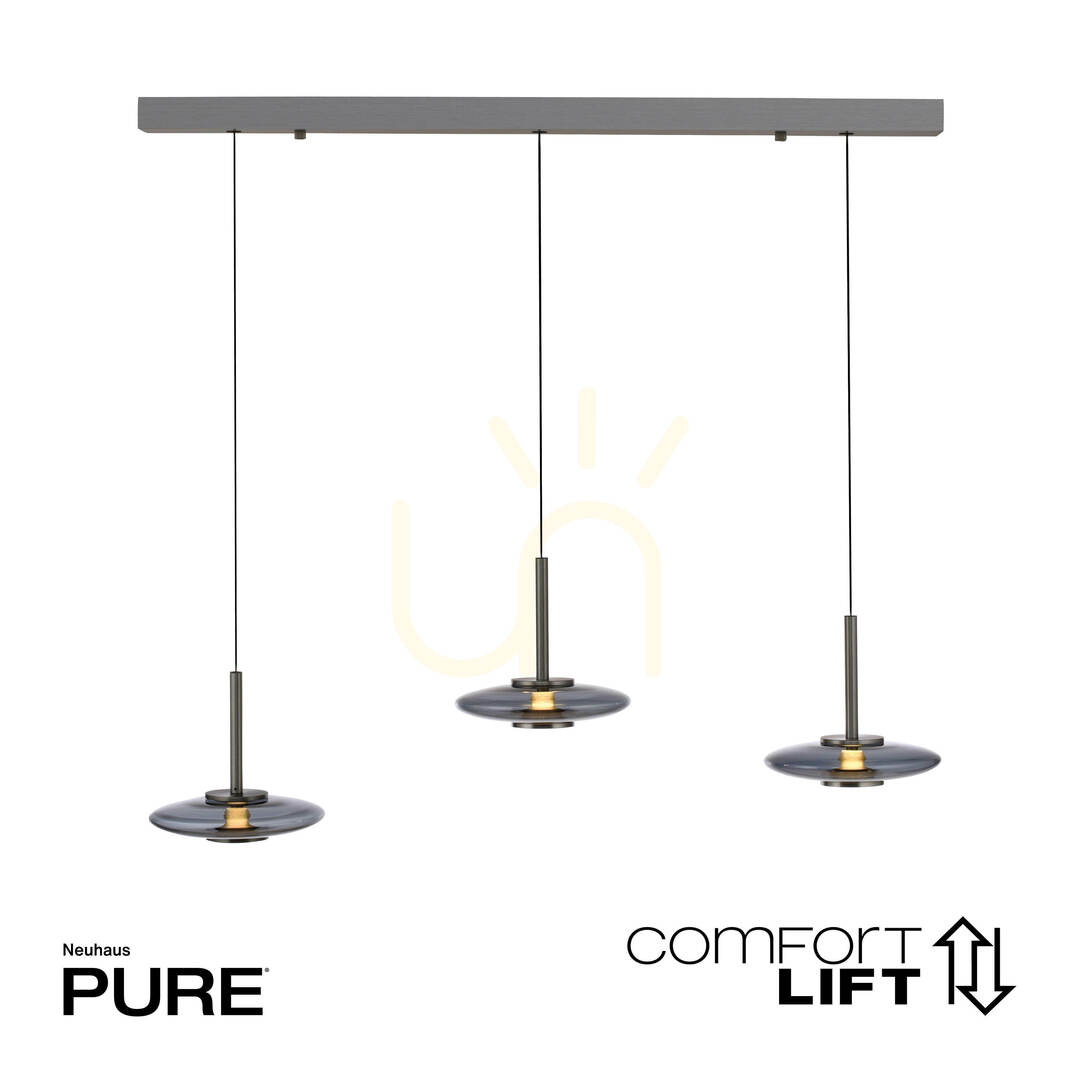 View PURE VITRUM 2083-15 Gray 6xLED Pendant Light PURE VITRUM 2083-15 Gray 6xLED Pendant Light