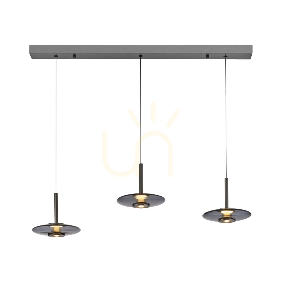 Check PURE VITRUM 2083-15 Gray 6xLED Pendant Light PURE VITRUM 2083-15 Gray 6xLED Pendant Light
