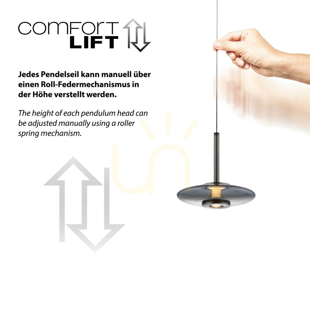 Preview PURE VITRUM 2083-15 Gray 6xLED Pendant Light PURE VITRUM 2083-15 Gray 6xLED Pendant Light