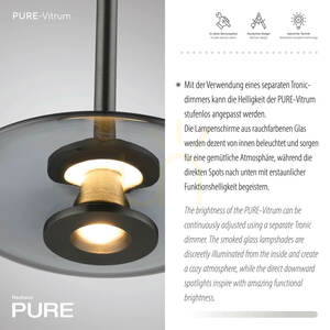 PURE VITRUM 2083-15 Gray 6xLED Pendant Light 3 PURE VITRUM 2083-15 Gray 6xLED Pendant Light small 3