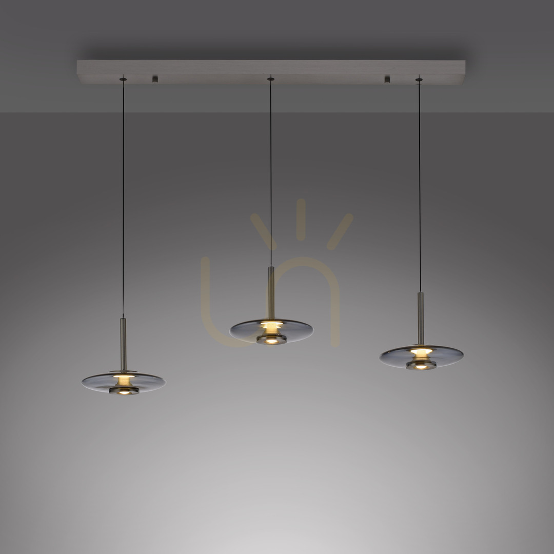 Check PURE VITRUM 2083-15 Gray 6xLED Pendant Light PURE VITRUM 2083-15 Gray 6xLED Pendant Light
