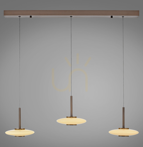Check PURE VITRUM 2083-34 Brown 6xLED Pendant Light