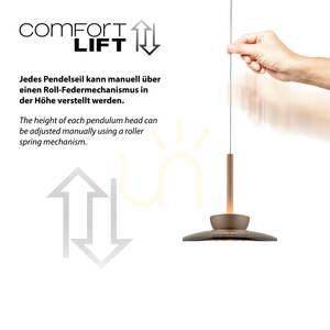 PURE MOON 2191-97 Brown 2xLED Pendant Light small 7