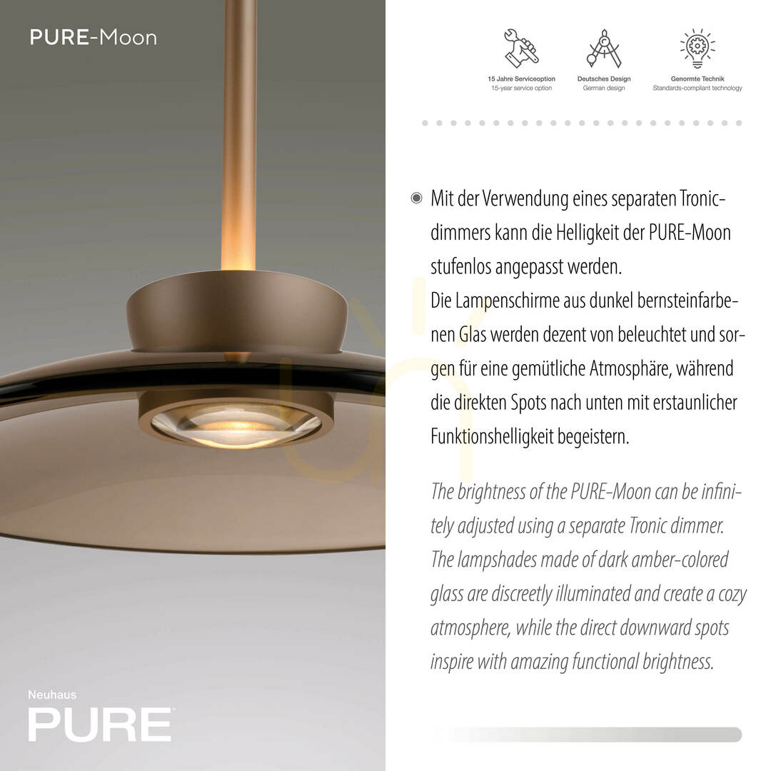 Display PURE MOON 2193-97 Brown 6xLED Pendant Light PURE MOON 2193-97 Brown 6xLED Pendant Light