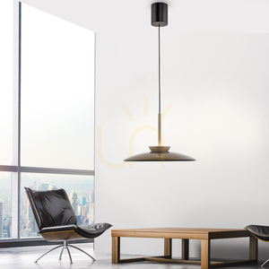 Paul Neuhaus PURE E-Moon 2195-97 brown 2xLED pendant light, electrically height adjustable small 16