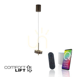 Q-ROTATE 2247-34 Brown 1xLED Pendant Light small 1