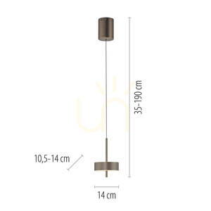 Q-ROTATE 2247-34 Brown 1xLED Pendant Light small 8