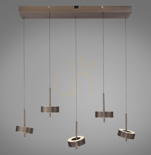 Check Q-ROTATE 2249-34 Brown 5xLED Pendant Light