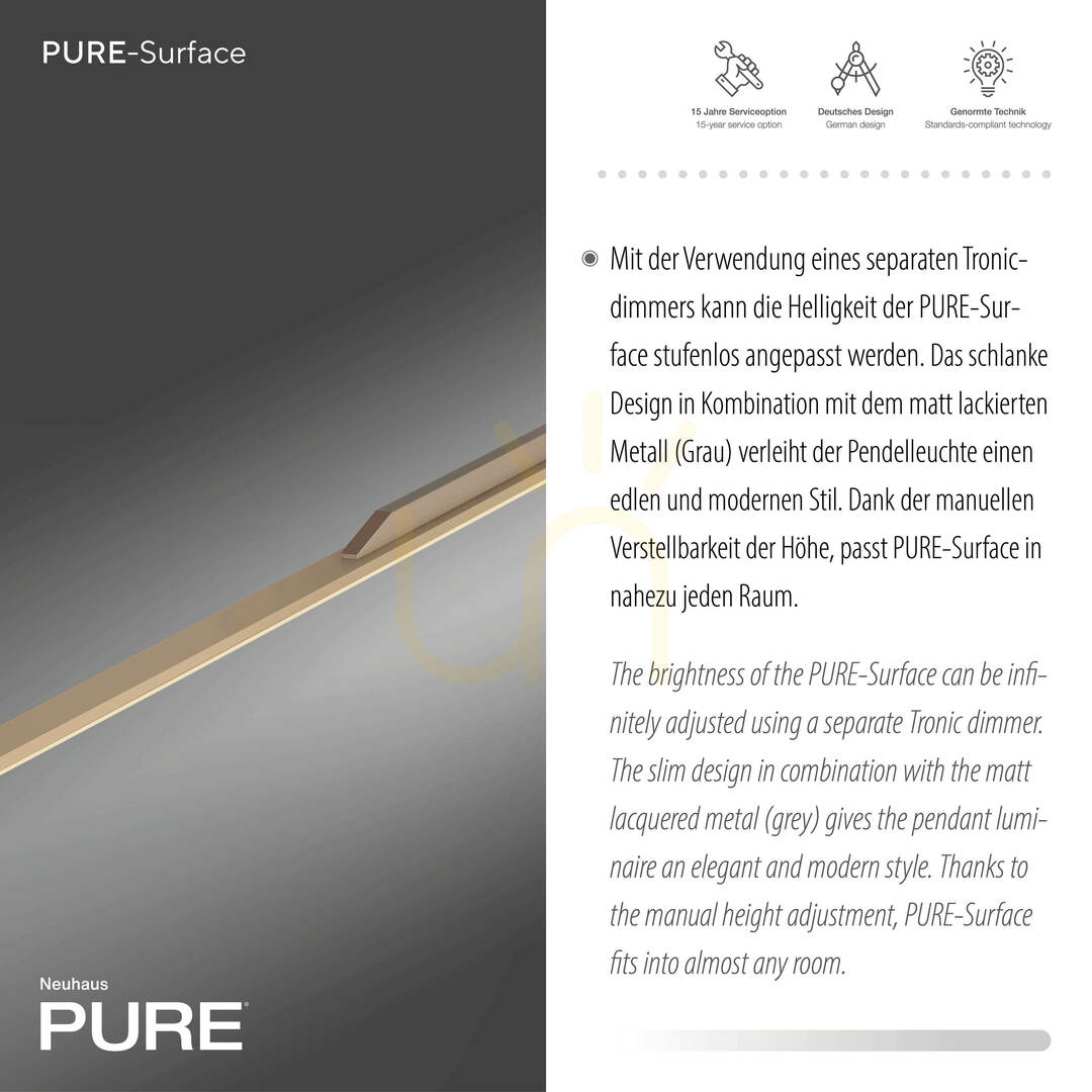 Display PURE SURFACE 2302-97 Brown 1xLED Pendant Light PURE SURFACE 2302-97 Brown 1xLED Pendant Light