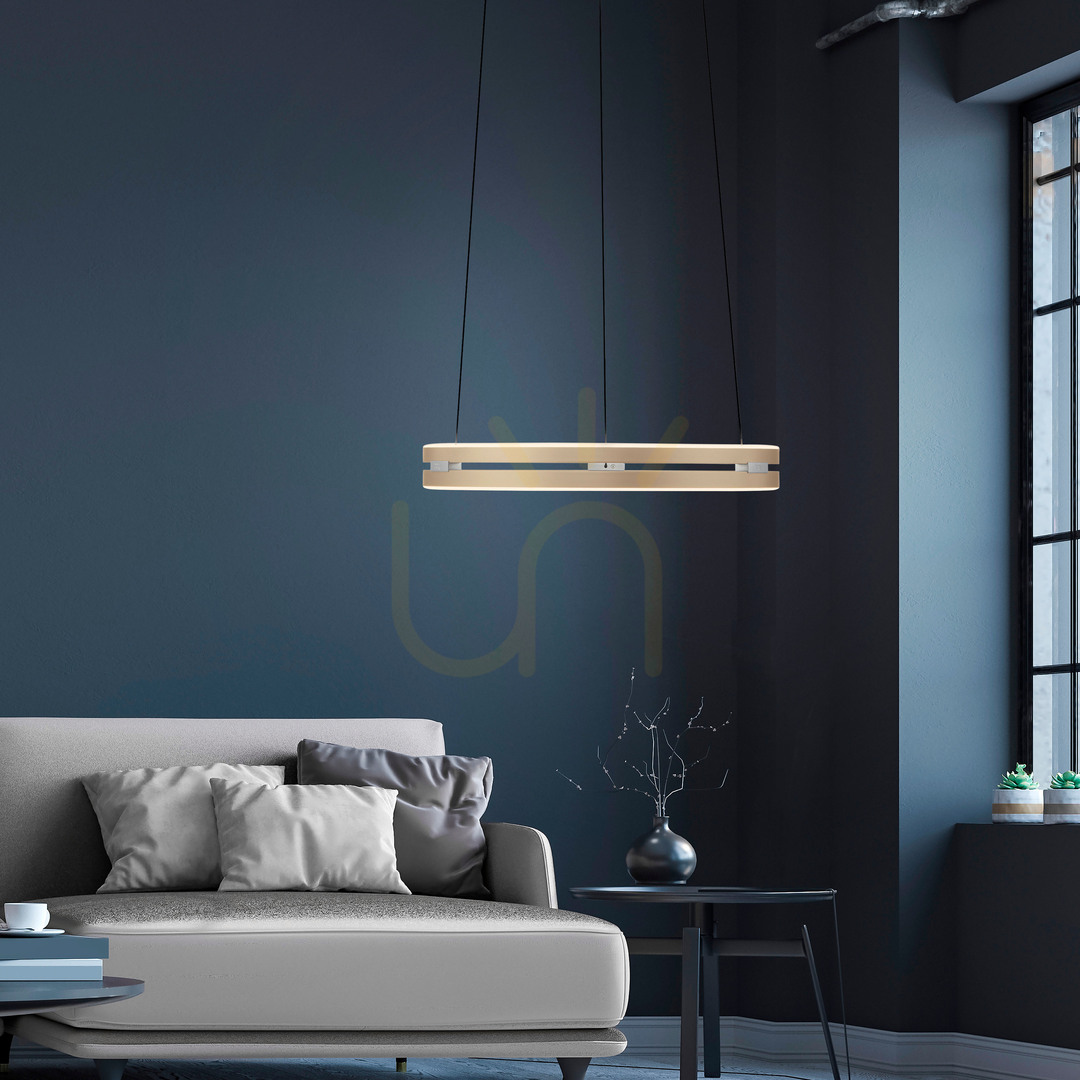 View PURE E-LOOP 2550-60 Brass 2xLED Pendant Light PURE E-LOOP 2550-60 Brass 2xLED Pendant Light