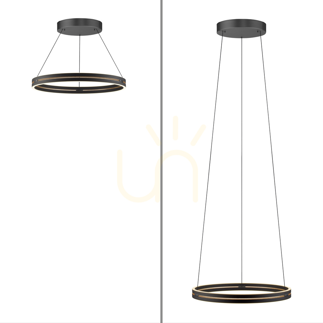 View PURE E-LOOP 2551-18 Black 2xLED Pendant Light PURE E-LOOP 2551-18 Black 2xLED Pendant Light