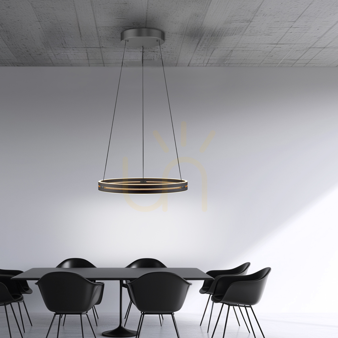 Show PURE E-LOOP 2551-18 Black 2xLED Pendant Light PURE E-LOOP 2551-18 Black 2xLED Pendant Light