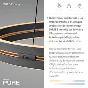 PURE E-LOOP 2551-18 Black 2xLED Pendant Light 3 PURE E-LOOP 2551-18 Black 2xLED Pendant Light small 3