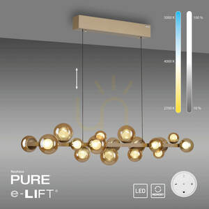PURE E-POPUP 2557-97 Gold 18xLED Pendant Light small 12