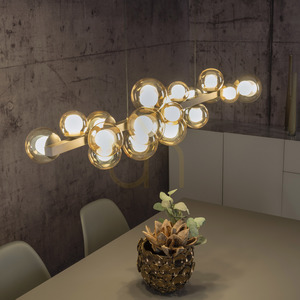 PURE E-POPUP 2557-97 Gold 18xLED Pendant Light small 13