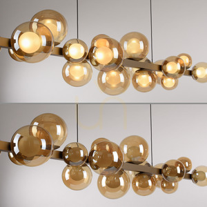 PURE E-POPUP 2557-97 Gold 18xLED Pendant Light small 21