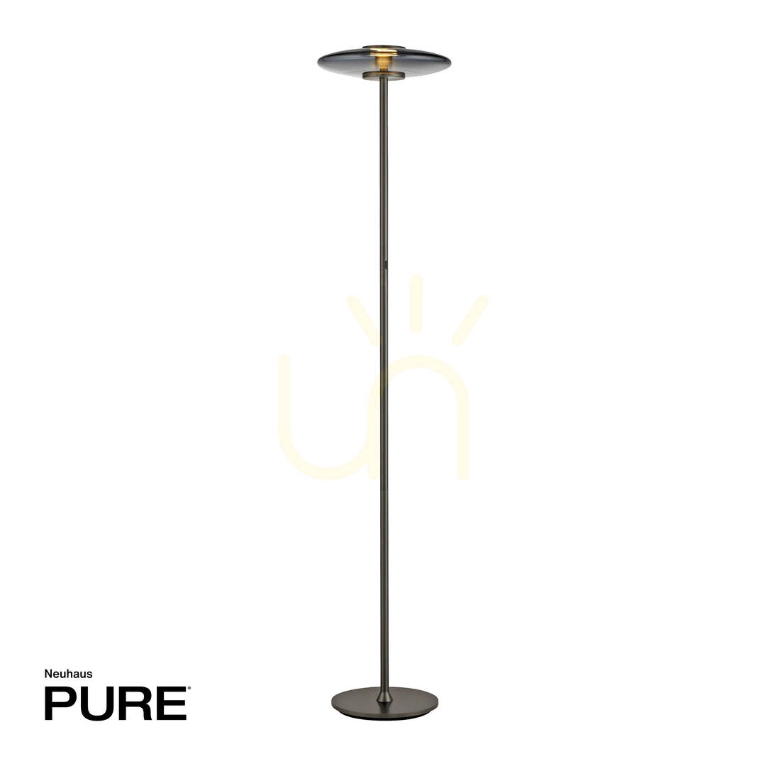 View PURE VITRUM 481-15 Floor Lamp, Gray, 2xLED PURE VITRUM 481-15 Floor Lamp, Gray, 2xLED