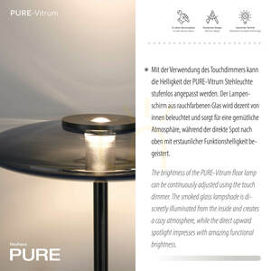 PURE VITRUM 481-15 Floor Lamp, Gray, 2xLED 3 PURE VITRUM 481-15 Floor Lamp, Gray, 2xLED small 3