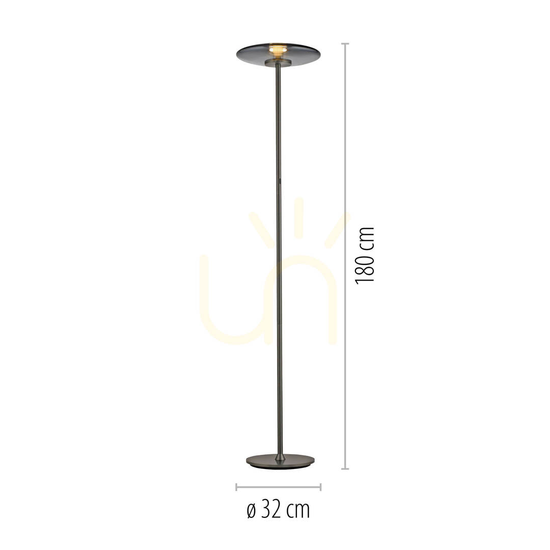 Display PURE VITRUM 481-15 Floor Lamp, Gray, 2xLED PURE VITRUM 481-15 Floor Lamp, Gray, 2xLED